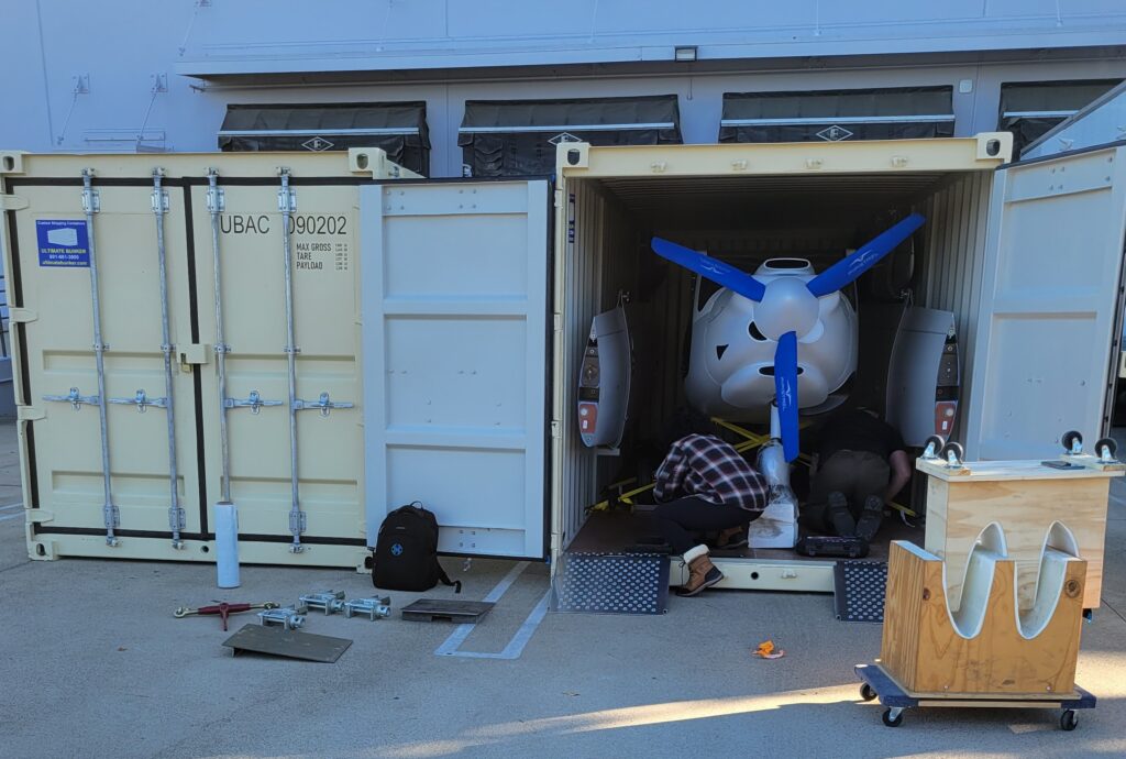 Shipping Containers for Transporting Small Aircraft, high net worth military assets in a Commercial Airliner by Ultimate Bunker