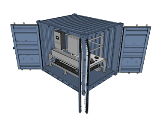Custom 6 door shipping containers for equipment
