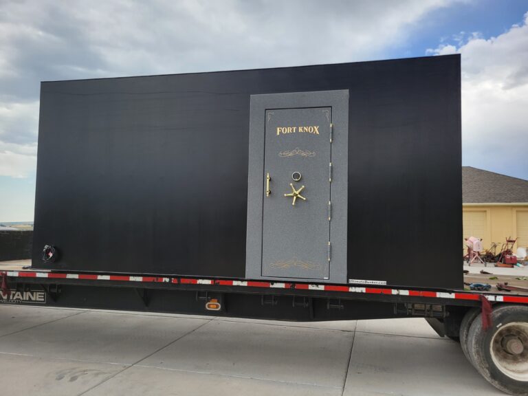 10 x 17 walk in Gun Vaults with a Fort Knox Vault Door