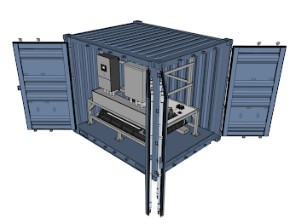 Custom Built 6 door Conex Box concept drawing