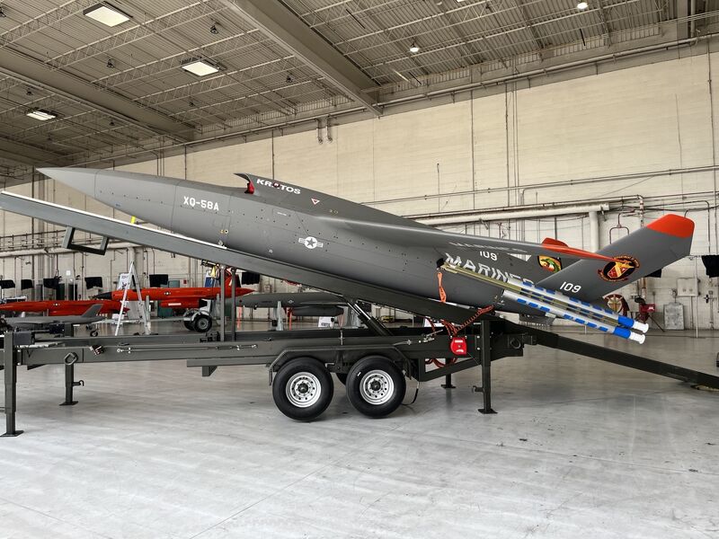 XQ 58 Valkyrie Launch Trailer on display