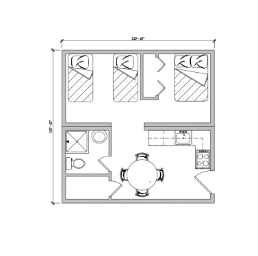 20 x 20 Underground Bunker Plan by Ultimate Bunker